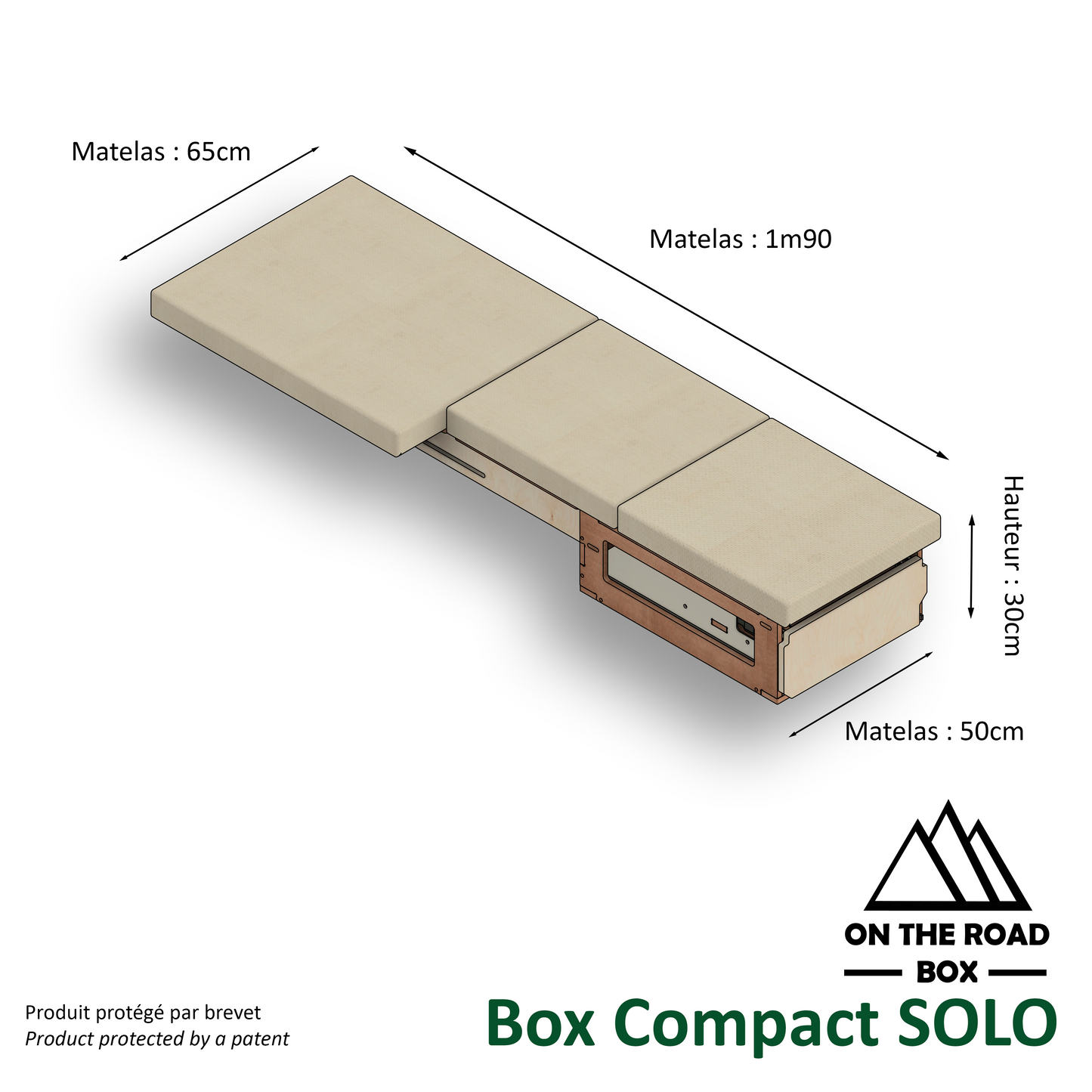 Box Compact Solo - 1 personne Aménagement voiture SUV et Break