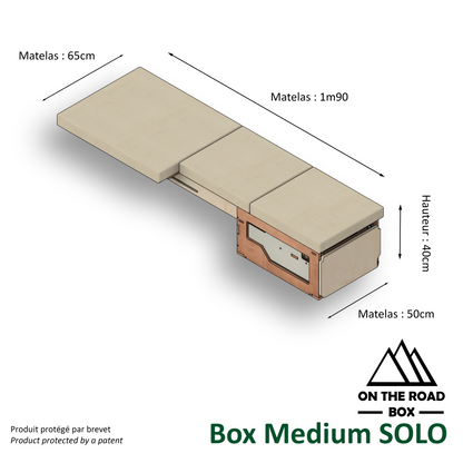 Box Medium Solo - 1 personne Aménagement voiture SUV et Ludospace